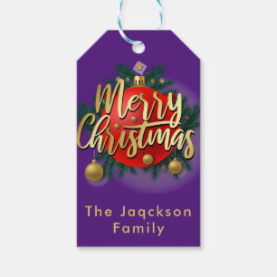 Étiquettes-cadeau Jingle Bells Branche hivernale Flocon de neige Noë