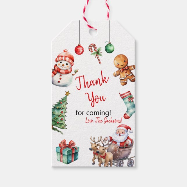 Étiquettes-cadeau Jingle et Mingle Noël (Devant)