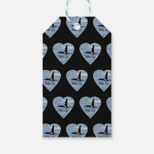 Étiquettes-cadeau John Coe Orca Côte Ouest Personnalisable Noir