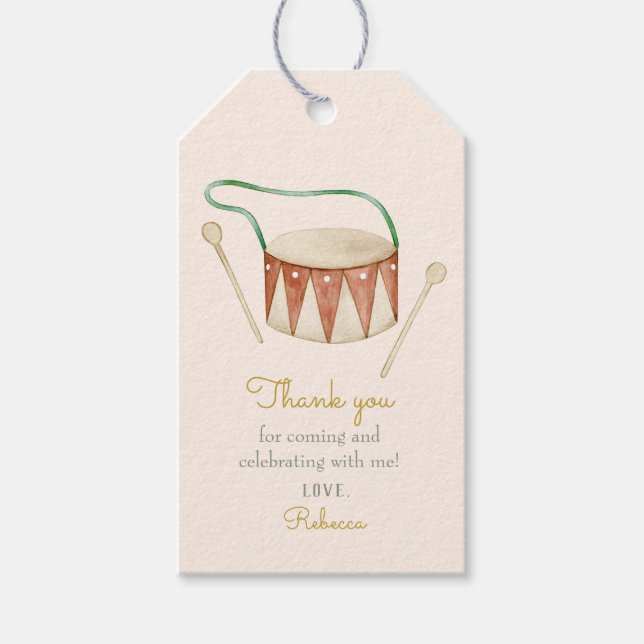 Étiquettes-cadeau Joie Bonjour bébé jouets Baby shower (Devant)