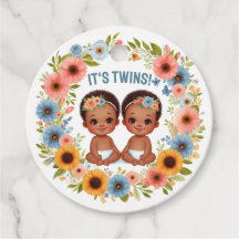 Joli African Twin Boys Baby shower Aquarelle