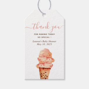 Étiquettes-cadeau Joli aquarelle Glace Bébé shower Merci