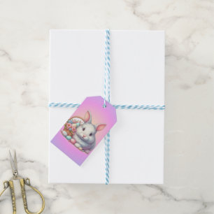 Étiquettes-cadeau Joli Bunny Pâques Pastel