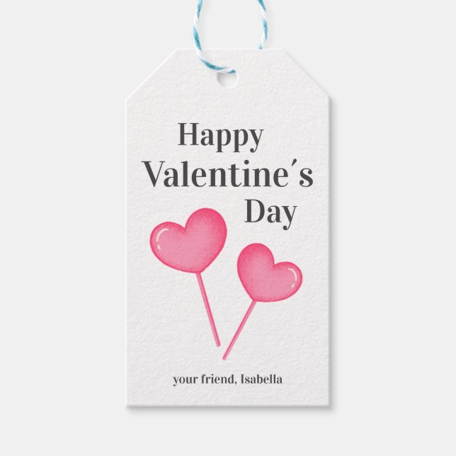 Étiquettes-cadeau Joli cadeau de Saint-Valentin (Devant)