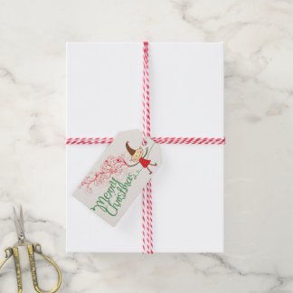 Étiquettes-cadeau Joli Cartoon Elf Magique Joyeux Noël