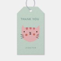 Joli chat rose anniversaire merci