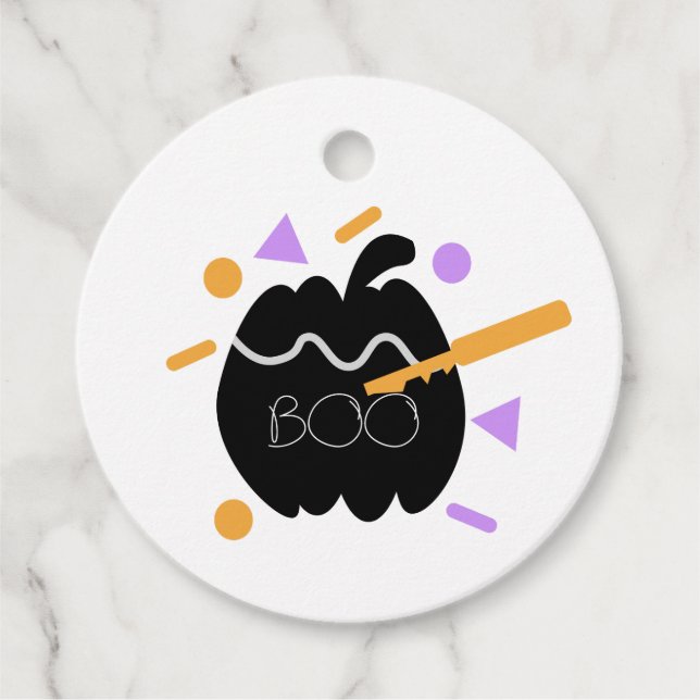 Étiquettes Cadeau Joli Citrouille Carving Black Confetti Sprinkings (Devant)