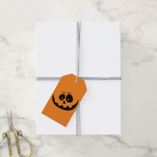 Étiquettes-cadeau Joli Citrouille Halloween Face Jack-o'-lantern