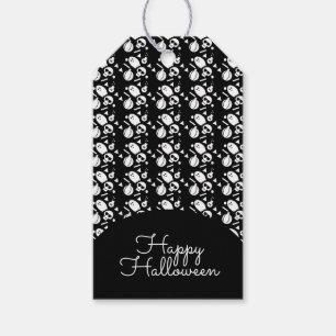 Étiquettes-cadeau Joli crâne Halloween confettis friandises ou farce