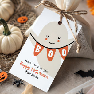 ÉTIQUETTES-CADEAU JOLI FANTÔME BOO HALLOWEEN ENFANTS TRAITEMENT