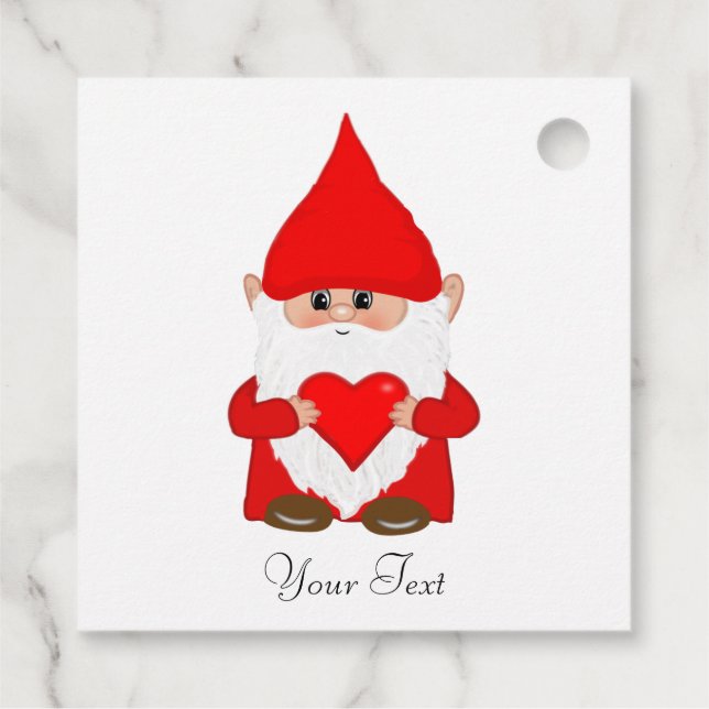 Étiquettes Cadeau Joli Gnome de Noël (Dos)