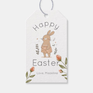 Étiquettes-cadeau Joli Lapin de Pâques Heureux 