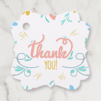 Étiquettes Cadeau Joli Merci Floral