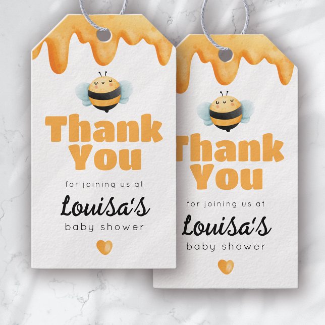 Étiquettes-cadeau Joli miel Baby shower de Merci (Créateur téléchargé)