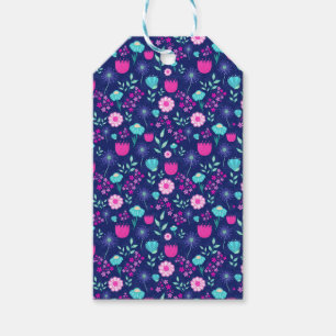 Étiquettes-cadeau Joli motif floral de fond