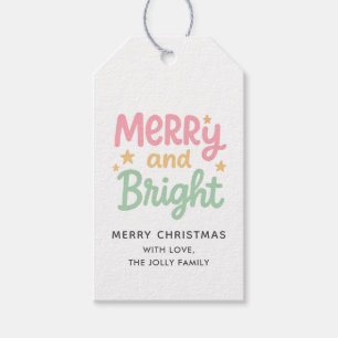 Étiquettes-cadeau Joli Noël moderne coloré