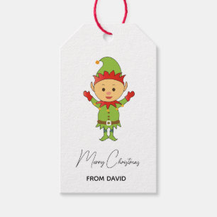 Étiquettes-cadeau Joli Noël Personnalisé Elf