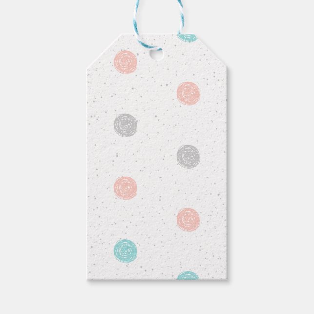 Étiquettes-cadeau Joli Pastel Polka Dot (Devant)