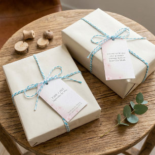 Étiquettes-cadeau Joli Pastel rose cerise Fleur de mariage faveur