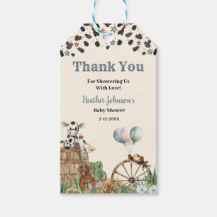 Étiquettes-cadeau Joli Petit Cow-boy Western Aquarelle Baby Shower