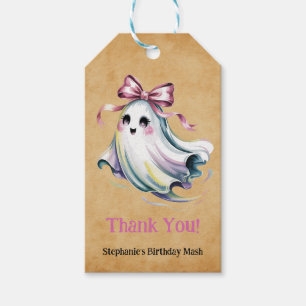 Étiquettes-cadeau Jolie Aquarelle Fille Fantôme Anniversaire Mash
