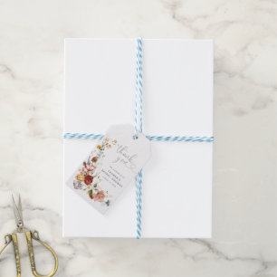 Étiquettes-cadeau Jolie aquarelle Vintage Fête des mariées florale