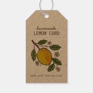 Étiquettes-cadeau Jolie Citrons fait maison Traitements Rustiques Pe