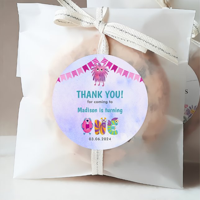 Étiquettes Cadeau Jolie couleur Notre Petite Fête d'Anniversaire Mon (Créateur téléchargé)