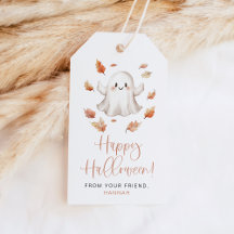 JOLIE Cute Ghost Fall quitte heureux Halloween Tre