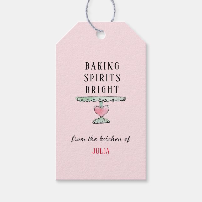 Étiquettes-cadeau Jolie fête 'Esprits de pâtisserie lumineux' Rose  (Devant)