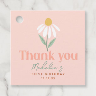 Étiquettes Cadeau Jolie Fleur sauvage Rose Daisy Girls Anniversaire