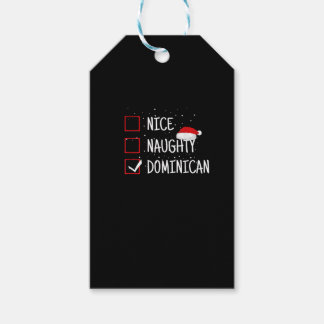 Étiquettes-cadeau Jolie liste de Noël dominicaine méchante