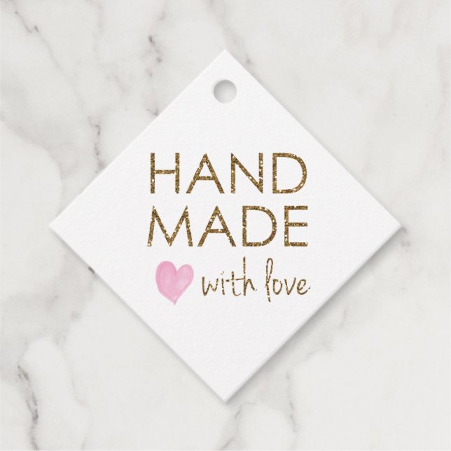 Étiquettes Cadeau Jolie main faite avec amour (Devant)
