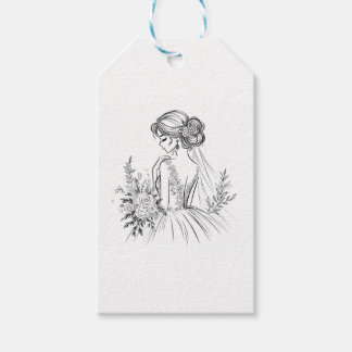 Étiquettes-cadeau Jolie mariée