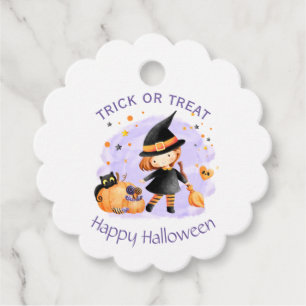 Étiquettes Cadeau Jolie Sorcière Halloween Favoriser Tags