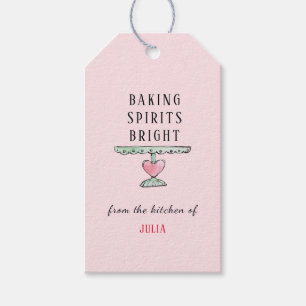Étiquettes-cadeau Jolies fêtes 'Baking Sprits Bright' Rose