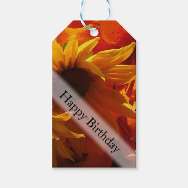 Étiquettes-cadeau Jolies fleurs (Devant)
