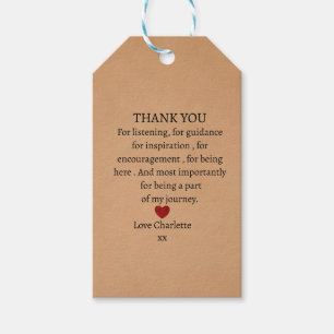 Étiquettes-cadeau jolis remerciements personnalisés d'amour 