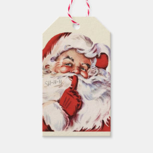 Étiquettes-cadeau Jolly Old Saint Nicholas Santa Claus Sh-h