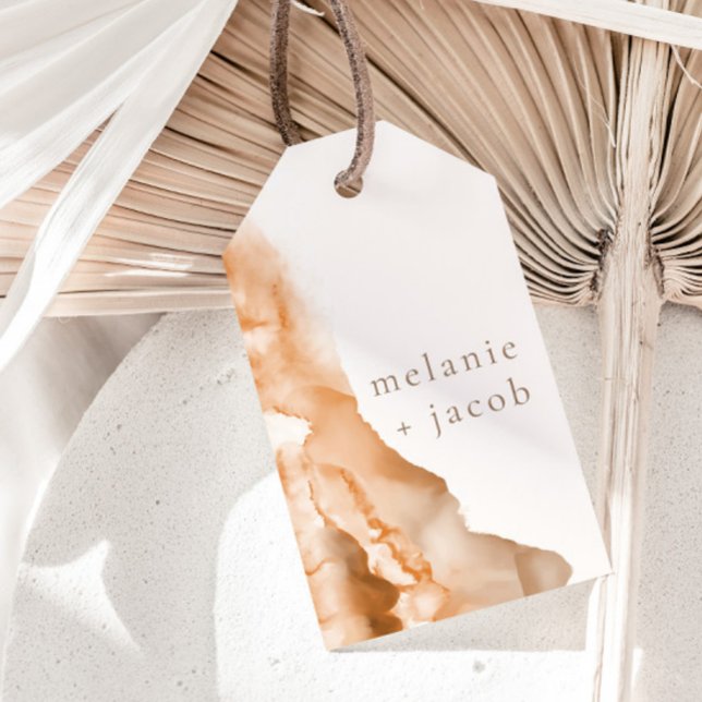 Étiquettes-cadeau Joshua Tree Bohemian Neutral Bride + Groom Favoris (Créateur téléchargé)