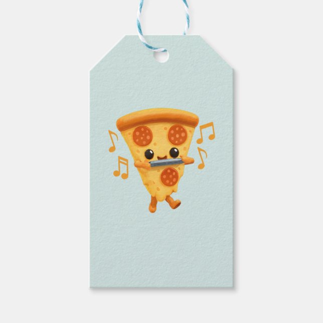 Étiquettes-cadeau Jouer à la découpe dans une harmonica (Devant)