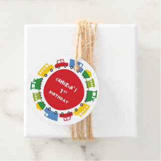 Étiquettes Cadeau Jouets Jouets Colorés Transport Amusants Anniversa
