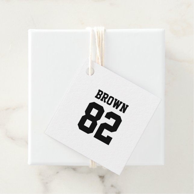 Étiquettes Cadeau Joueur de football Nom de l'équipe Spirit Fun (En situation)