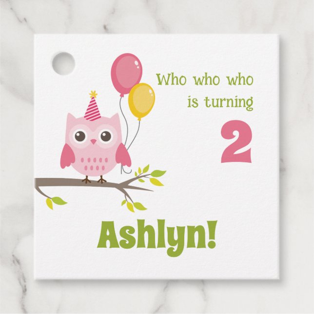 Étiquettes Cadeau Joueur Qui Tourne 2 Deuxième Anniversaire (Devant)