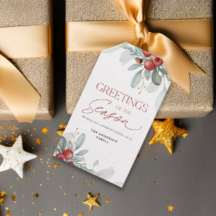 Étiquettes-cadeau Jour de Noël élégant et moderne