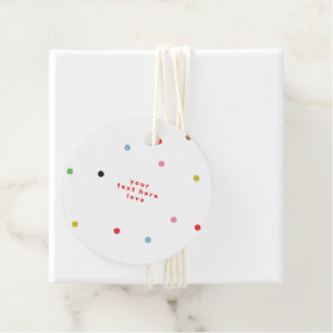Étiquettes Cadeau jour férié de noël de polka coloré rétro