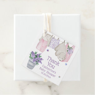 Étiquettes Cadeau Journée de lessive de l'ours mignon Baby Shower