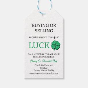 Étiquettes-cadeau Journée de promotion de l'immobilier simple St.Pat