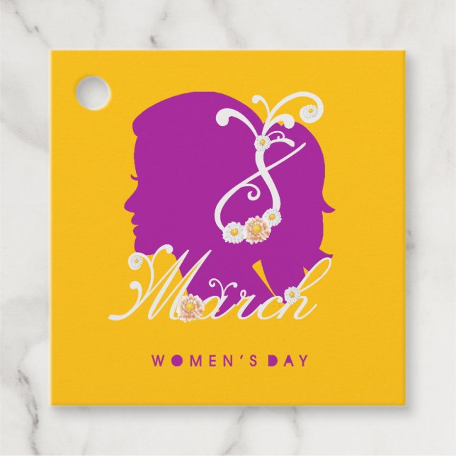 Étiquettes Cadeau journée internationale de la femme 8 mars 2025 (Devant)