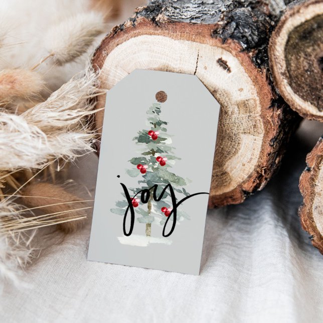 Étiquettes-cadeau Joy Christmas Tree (Créateur téléchargé)